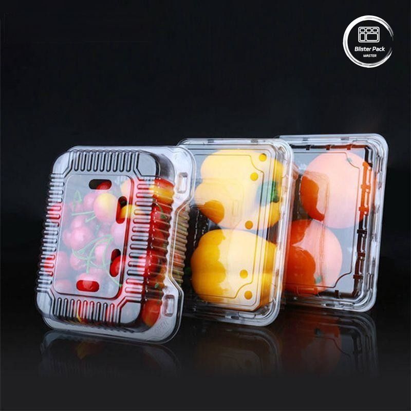 OEM/ODM クラムシェル 果物・野菜の使い捨て用トレイ 透明なPETプラスチック 食品品種