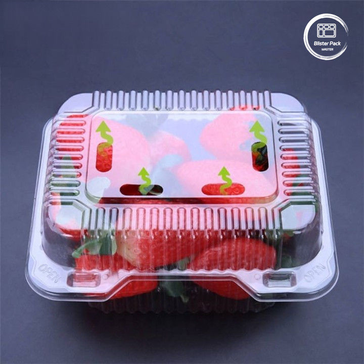 OEM/ODM クラムシェル 果物・野菜の使い捨て用トレイ 透明なPETプラスチック 食品品種