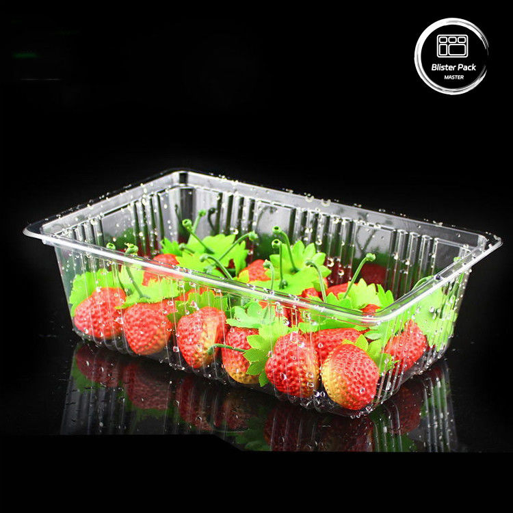 100%PLA生物分解性クラムシェル容器 果物や野菜のためのコンポスタ可能な透明なヒンジボックス