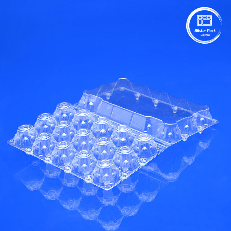 15 スロット クリア 使い捨て プラスチック製 卵泡 トレイ オーダーメイド 設計 0.25mm~1.0mm 厚さ