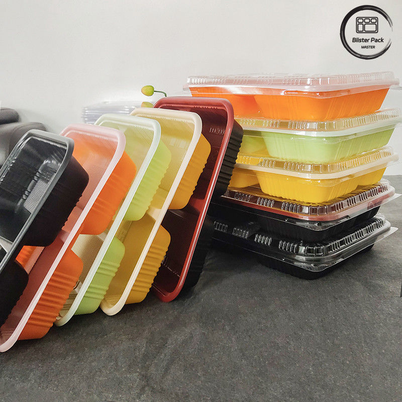 エコフレンドリー 3コンパートメント ベントボックス 使い捨て PP プラスチック マイクロウェーブと冷蔵庫セーフ