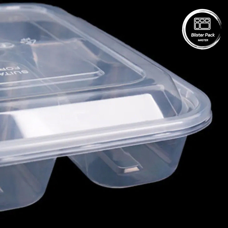透明なプラスチックメールプレップ 6 コンパートメント ホテルとイベントのための使い捨てのベントボックス