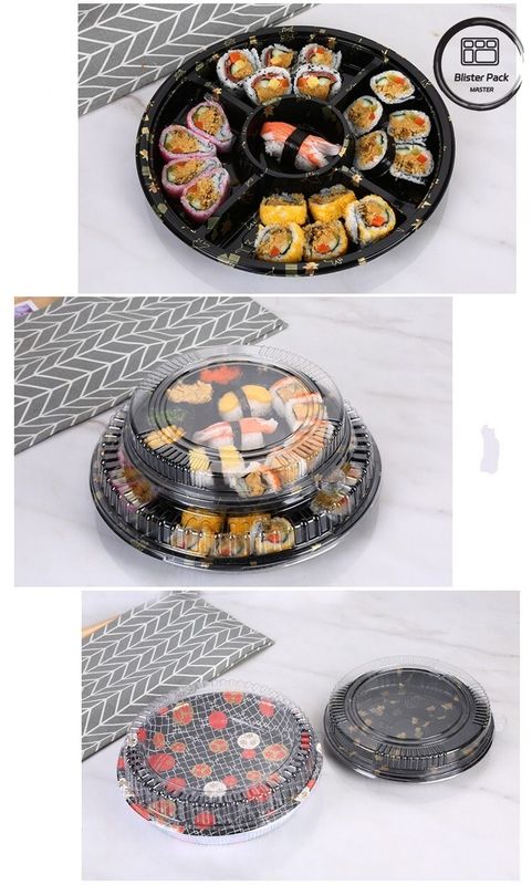 ブリスター サラダ ボックス 持ち帰り 便利で環境に優しい プラスチック製の寿司容器