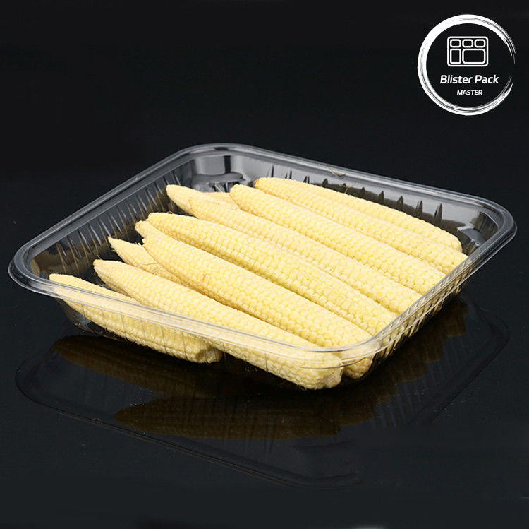 安全で新鮮な保管のために,食品グレードの果物と野菜の使い捨てPETトレイ