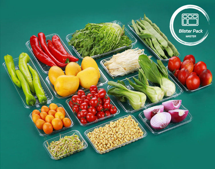 安全で新鮮な保管のために,食品グレードの果物と野菜の使い捨てPETトレイ