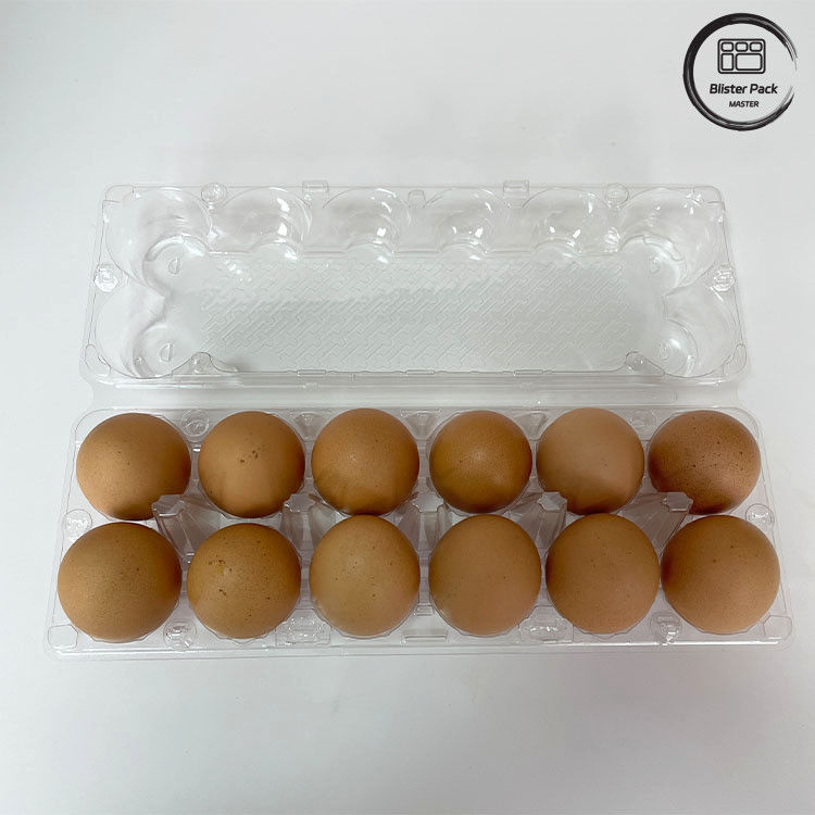 12 数える 再利用可能 鶏卵 プラスチック ブリスター トレイ 貯蔵と輸送のための熱形容 トレイ