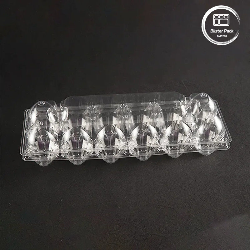 12 セル 透明 PET 卵 トレイ オーダーメイド ロゴ プラスチック 卵 容器 保存