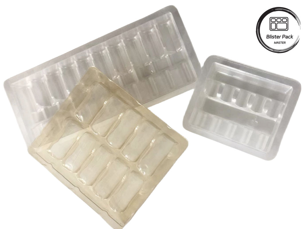OEM&ODM PET真空形成ブリスタープラスチックトレイ,アンプとボトルのためのカスタム内包装