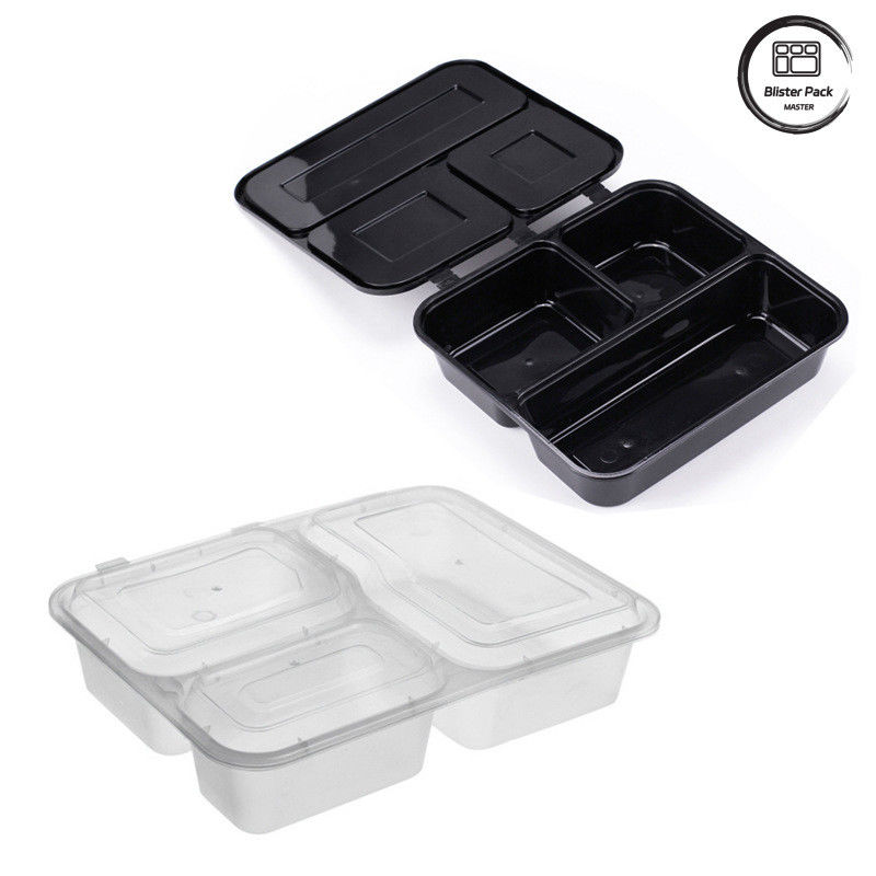 1-4 コンパートメント 食品の梱包用用用用品 ブラック ランチボックス マイクロウェーブ 安全な漏れ防止設計